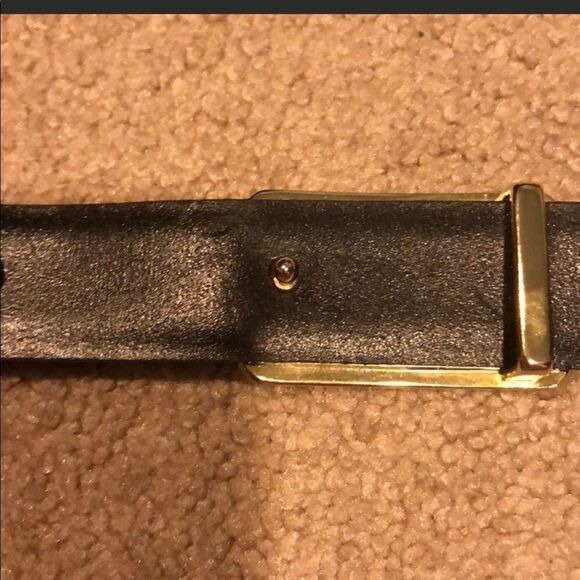 Burberry Black Leather with Gold Plaque Belt main image 7